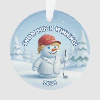 Enfeite de Natal Trump MAGA - Enfeite Patriótico