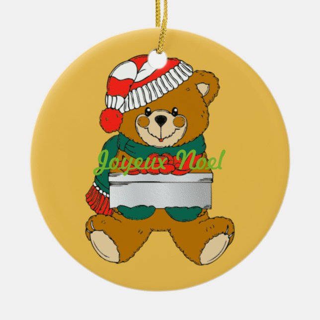Enfeite de Natal Urso de Pelúcia (Frente)