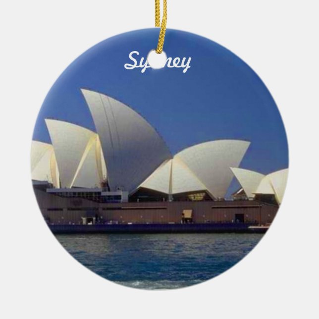 Enfeite de Natal Viagem Sydney Austrália (Frente)
