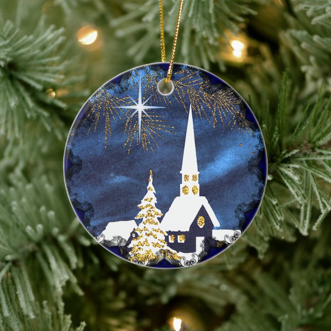 Enfeite de Natal Vintage Igreja Nevada (Árvore)