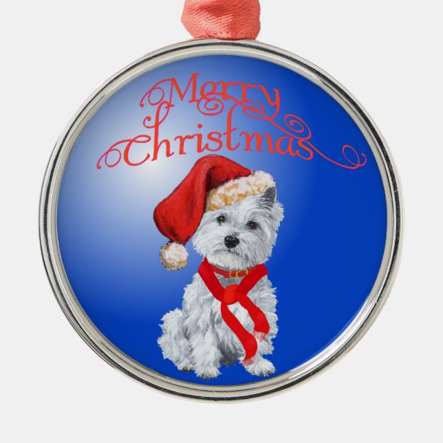 Enfeite de Natal Westie (Frente)
