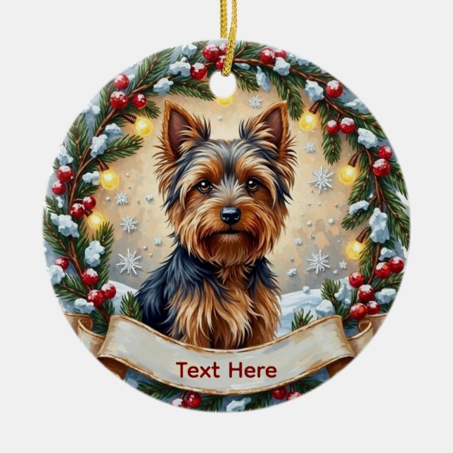 Enfeite de Natal Yorkshire Terrier (Frente)