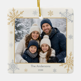 Enfeite de Neve de Foto Familiar Personalizado