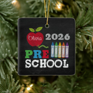Enfeite de Nome de Lousa para Pré-Escola 2026
