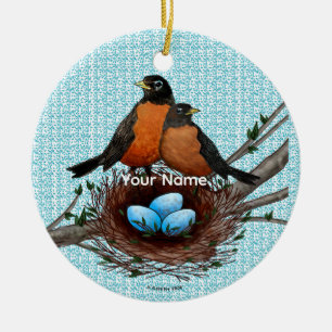 Enfeite de nome personalizado Robins Nest