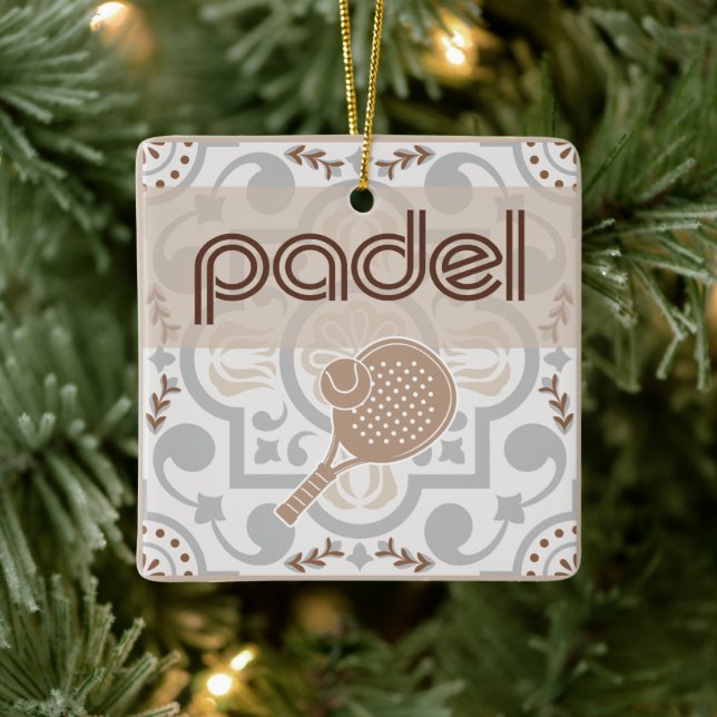 Enfeite de Padel - Vibrações de Azulejos Espanhóis (Árvore)