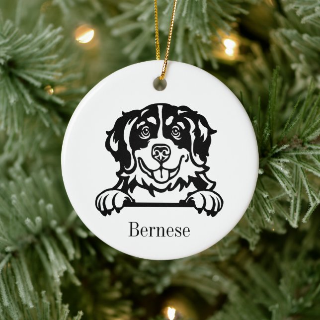 Enfeite de Pet Personalizado Bernese Mountain Dog, (Árvore)