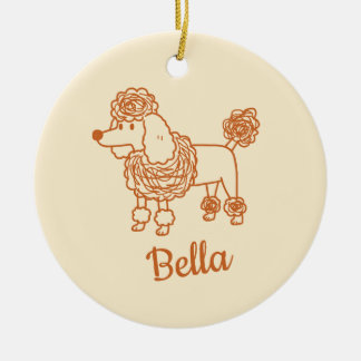Enfeite de Poodle com Nome Personalizado – Present