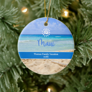 Enfeite de Praia Maui com Foto Personalizada