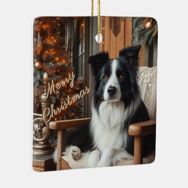 Enfeite de presente de Natal para amantes de cães  (Direito )