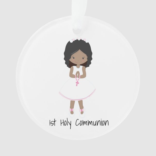 Enfeite de Primeira Comunhão para Menina de Pele M (Frente)
