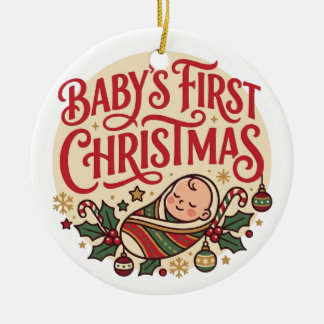 Enfeite de Primeiro Natal do Bebê