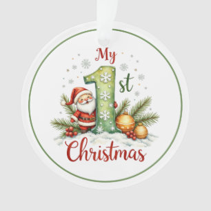 Enfeite de Primeiro Natal do Bebê – Recordo de Nat