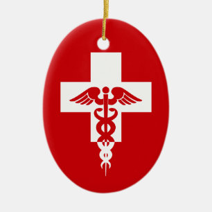 Enfeite de profissional médico com texto personali