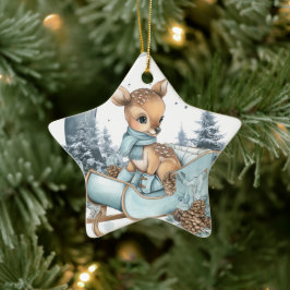 Enfeite de Rena Fofa – Decoração de Natal Estrelad