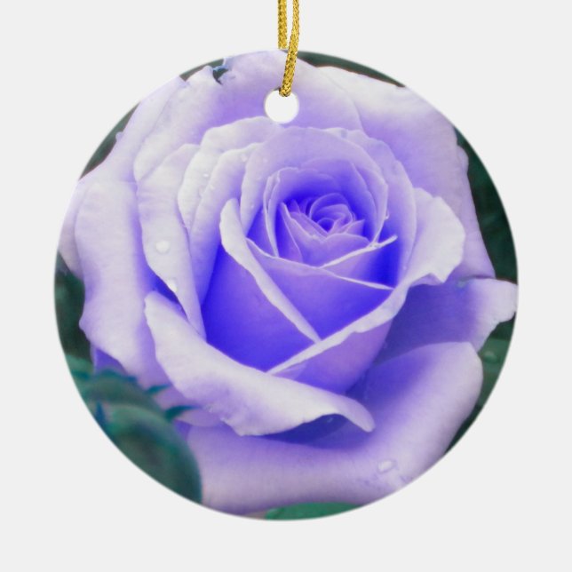 Enfeite de Rosa Lavanda Pálida (Frente)