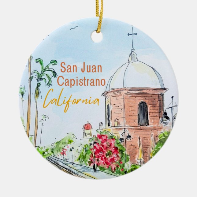 Enfeite de San Juan Capistrano Califórnia (Frente)