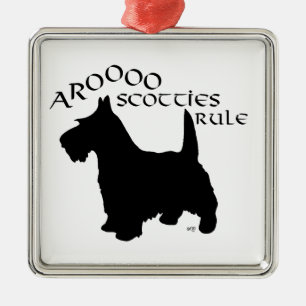 Enfeite de Silhueta de Cachorro Scottie