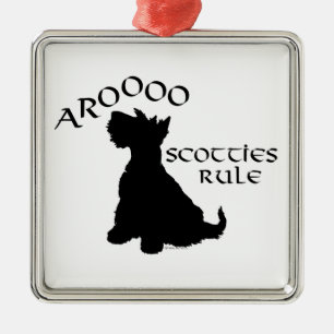 Enfeite de Silhueta de Cachorro Scottie