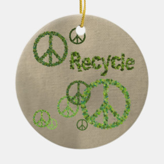 Enfeite de Sinal de Paz para Reciclar