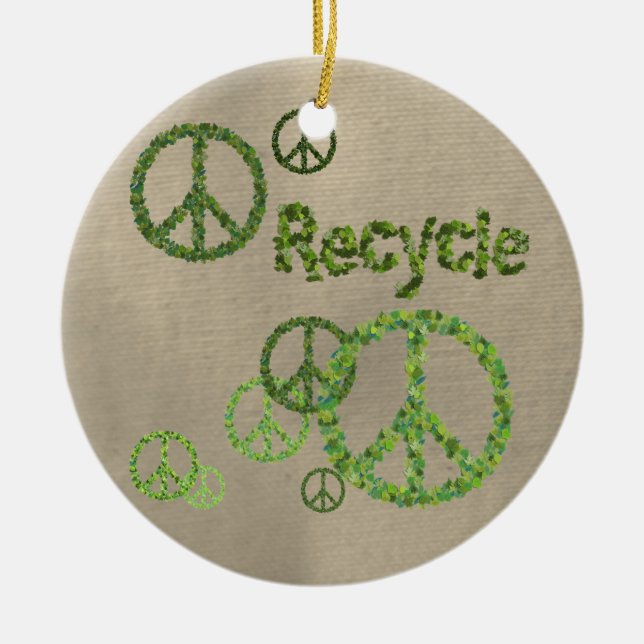 Enfeite de Sinal de Paz para Reciclar (Frente)