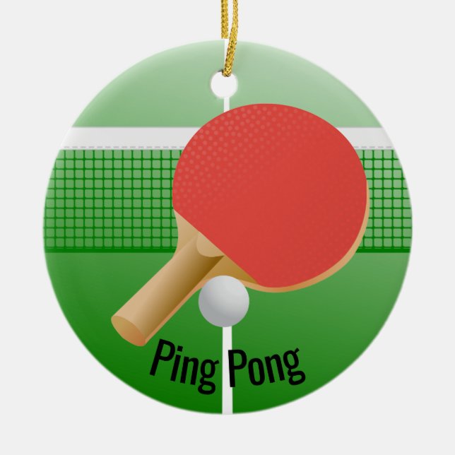 Enfeite de Tênis de Mesa Ping Pong (Frente)