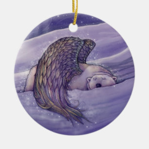 Enfeite de Urso Polar Anjo