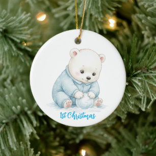 Enfeite de Urso Polar Fofo