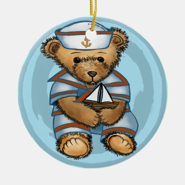 Enfeite de Urso Teddy Marinheiro (Frente)