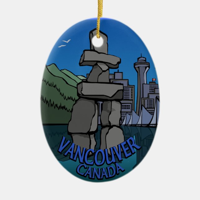 Enfeite de Vancouver Canadá Lembrança Decoração (Frente)