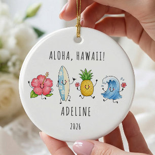 Enfeite de viagem personalizado Aloha Hawaii