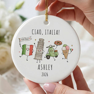 Enfeite de Viagem Personalizado Ciao Italia