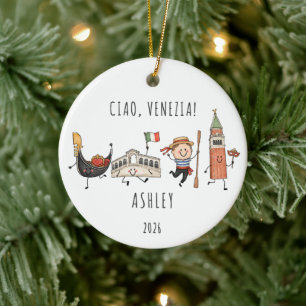 Enfeite de Viagem Personalizado Ciao Venezia