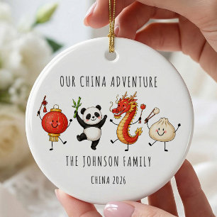 Enfeite de Viagem Personalizado para a Família na 
