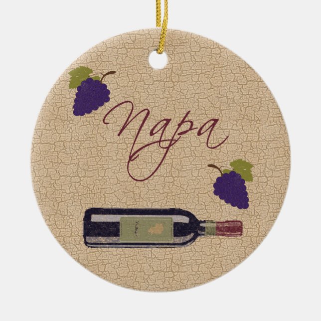Enfeite de Vinho Vintage Napa (Frente)