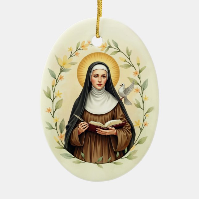 Enfeite Devocional Católico de Santa Teresa de Ávi (Frente)