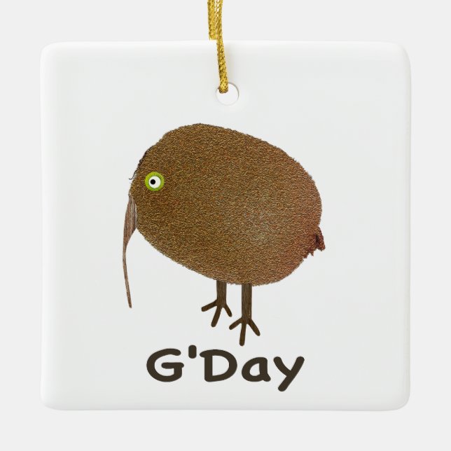 Enfeite Dia G Kiwi Fruta Pássaro (Frente)