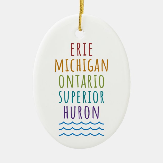 Enfeite do Estado da Luva dos Grandes Lagos Michig (Frente)