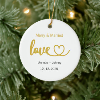 Enfeite Feliz e Casado, Casamento de Natal