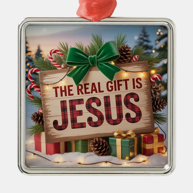 Enfeite Jesus Presente Real (Frente)