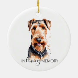 enfeite memorial Airedale Terrier ornamento