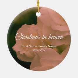 Enfeite memorial de Natal no céu rosa