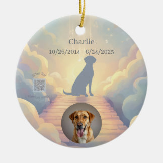 Enfeite Memorial Labrador Retriever Arco-íris