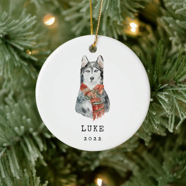 Enfeite Memorial para Cão Husky Siberiano (Árvore)