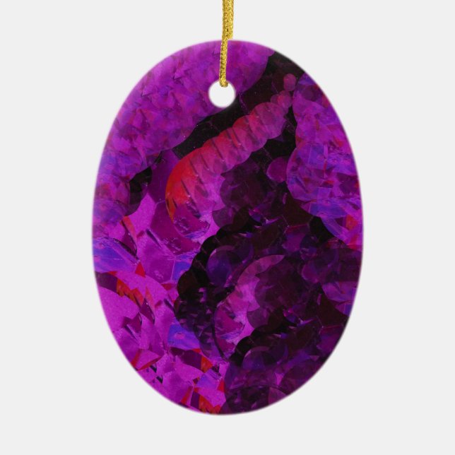 Enfeite Oval Purple Pleaser (Frente)