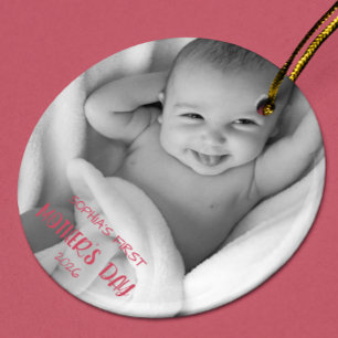 Enfeite Personalizado com Foto do Bebê Primeiro Di