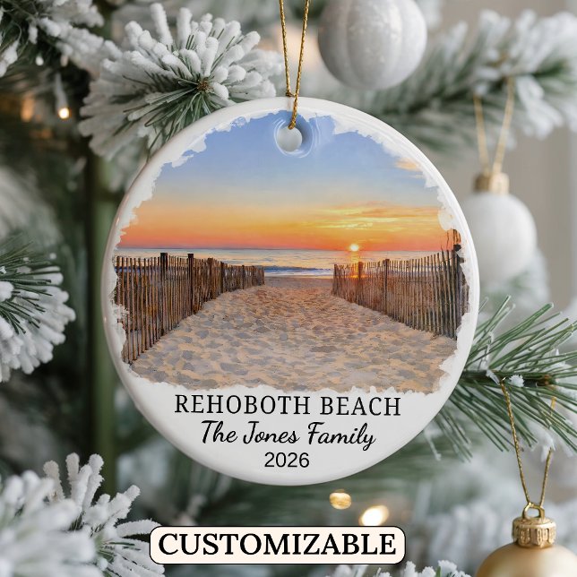 Enfeite Personalizado da Praia de Rehoboth, Delawa (Criador carregado)