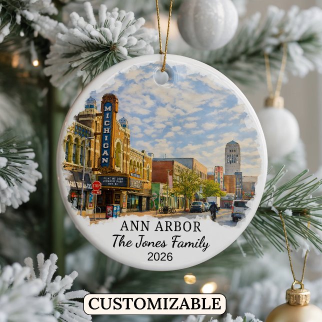 Enfeite Personalizado de Ann Arbor, Michigan Perso (Criador carregado)