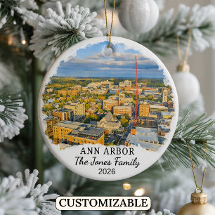 Enfeite Personalizado de Ann Arbor, Michigan Perso