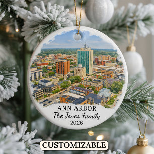 Enfeite Personalizado de Ann Arbor, Michigan Perso